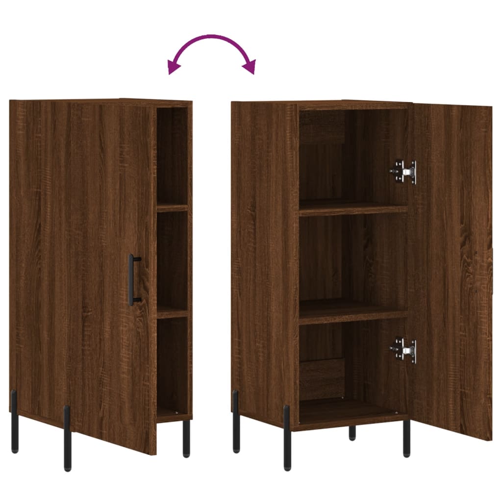 vidaXL Dressoir 34,5x34x90 cm bewerkt hout wit