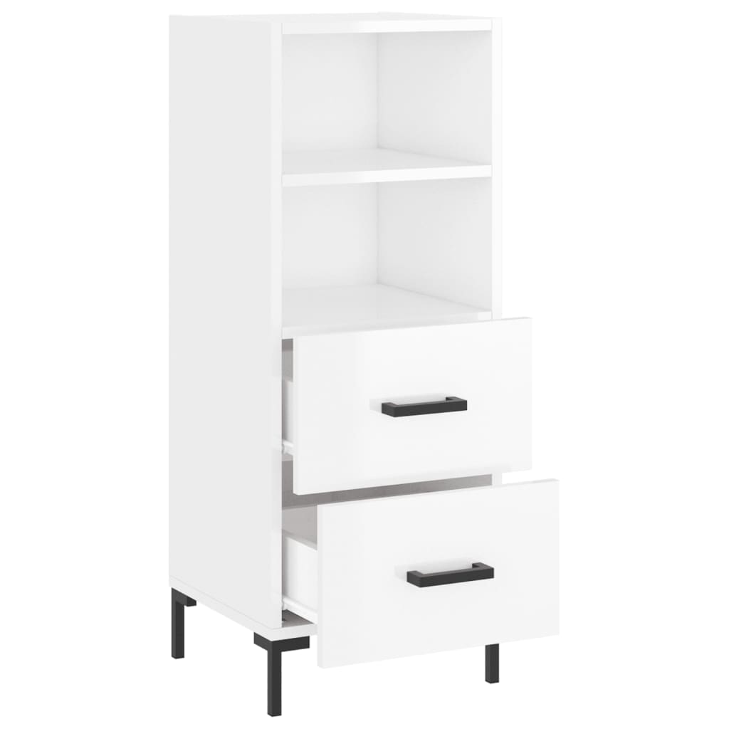 vidaXL Dressoir 34,5x34x90 cm bewerkt hout wit