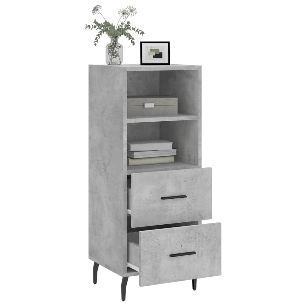 vidaXL Dressoir 34,5x34x90 cm bewerkt hout zwart