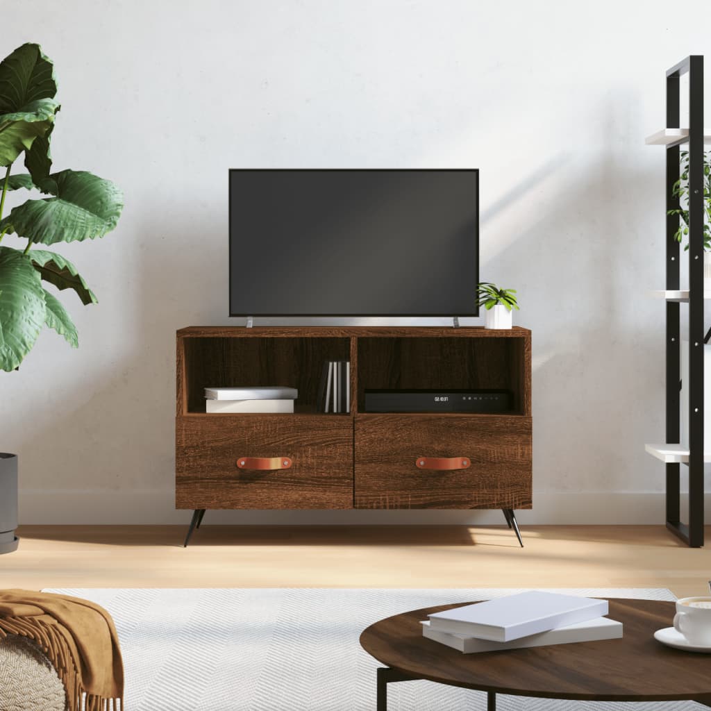 vidaXL Tv-meubel 80x36x50 cm bewerkt hout wit