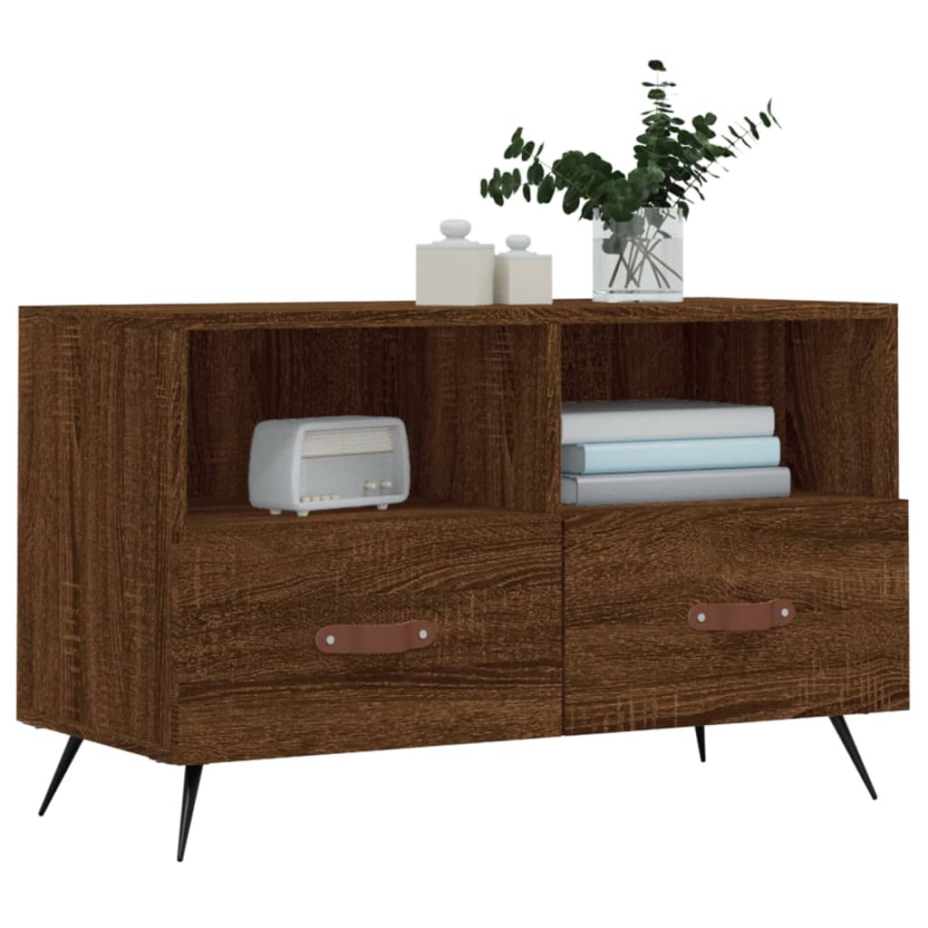 vidaXL Tv-meubel 80x36x50 cm bewerkt hout wit