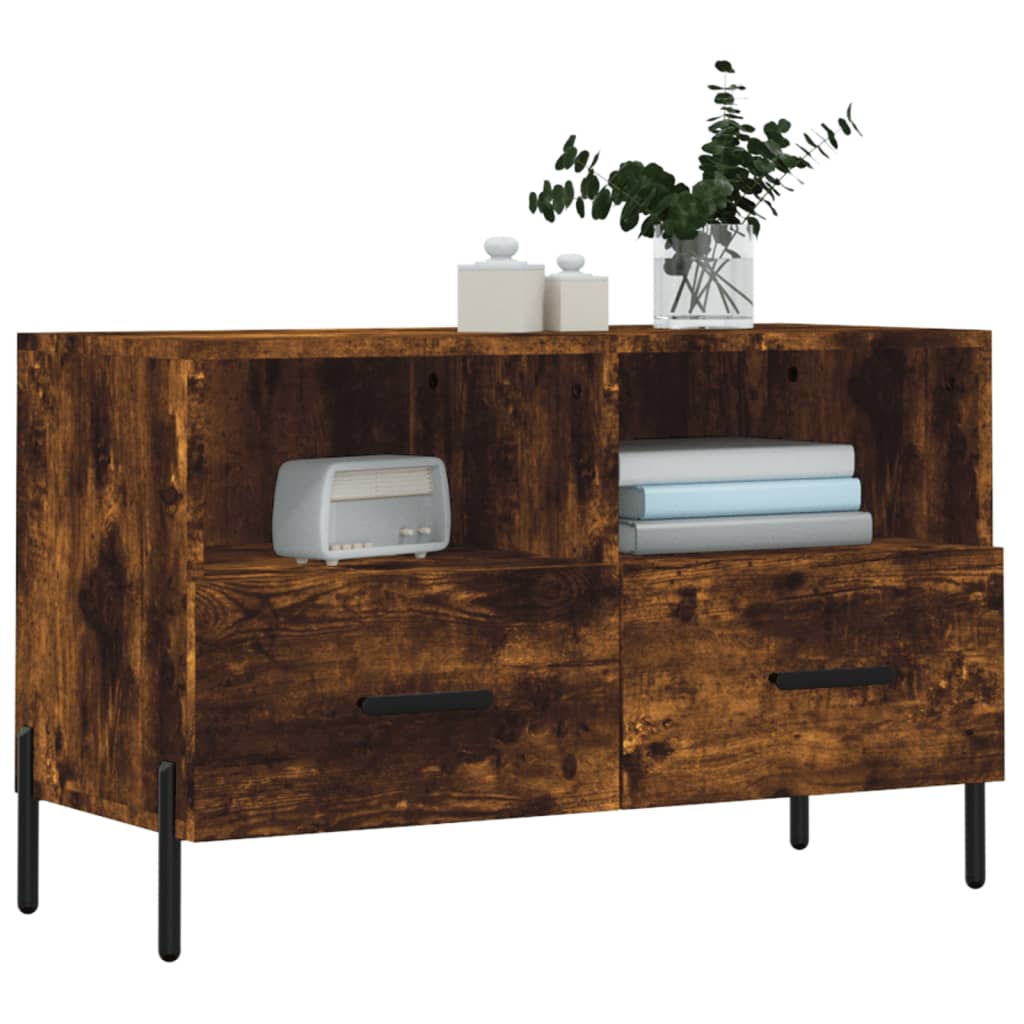 vidaXL Tv-meubel 80x36x50 cm bewerkt hout wit