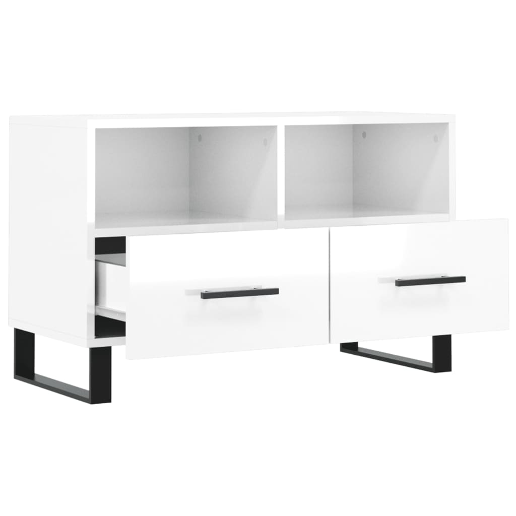 vidaXL Tv-meubel 80x36x50 cm bewerkt hout wit