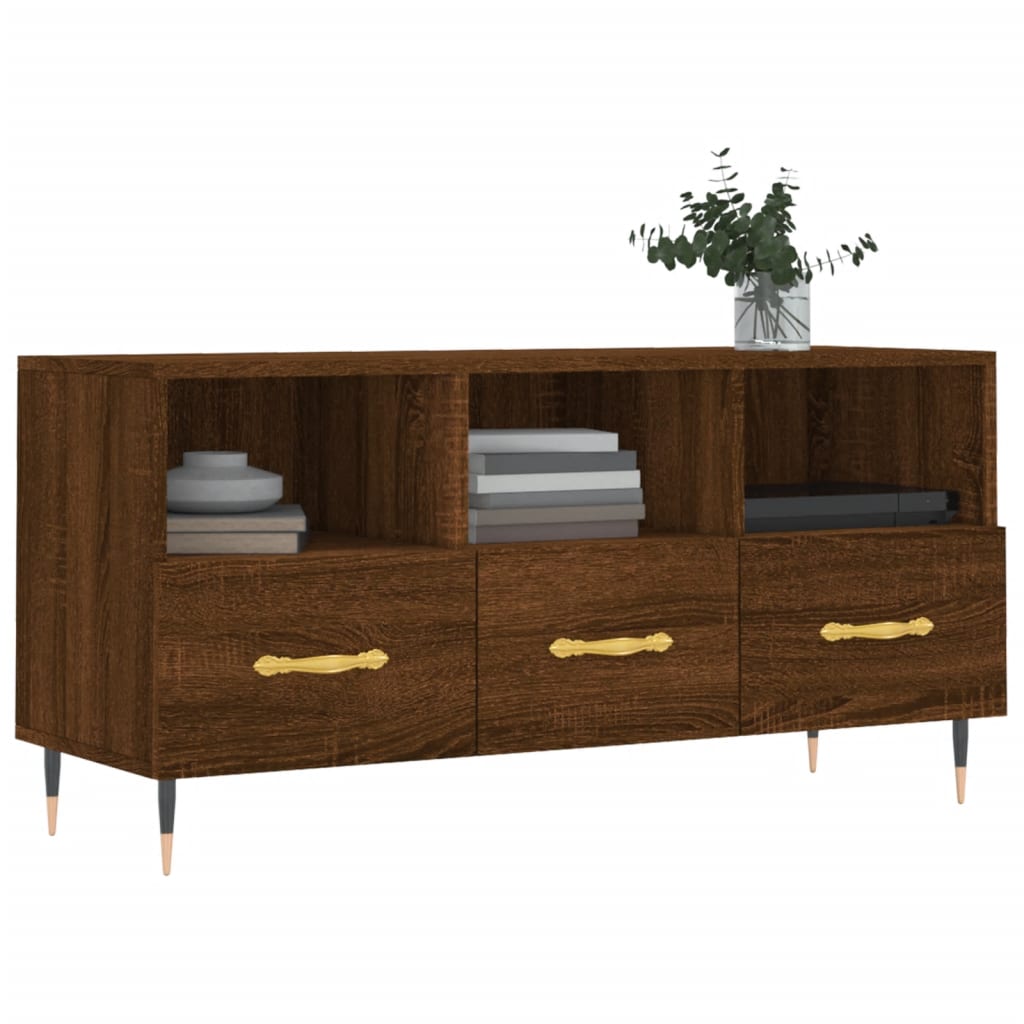 vidaXL Tv-meubel 102x36x50 cm bewerkt hout wit