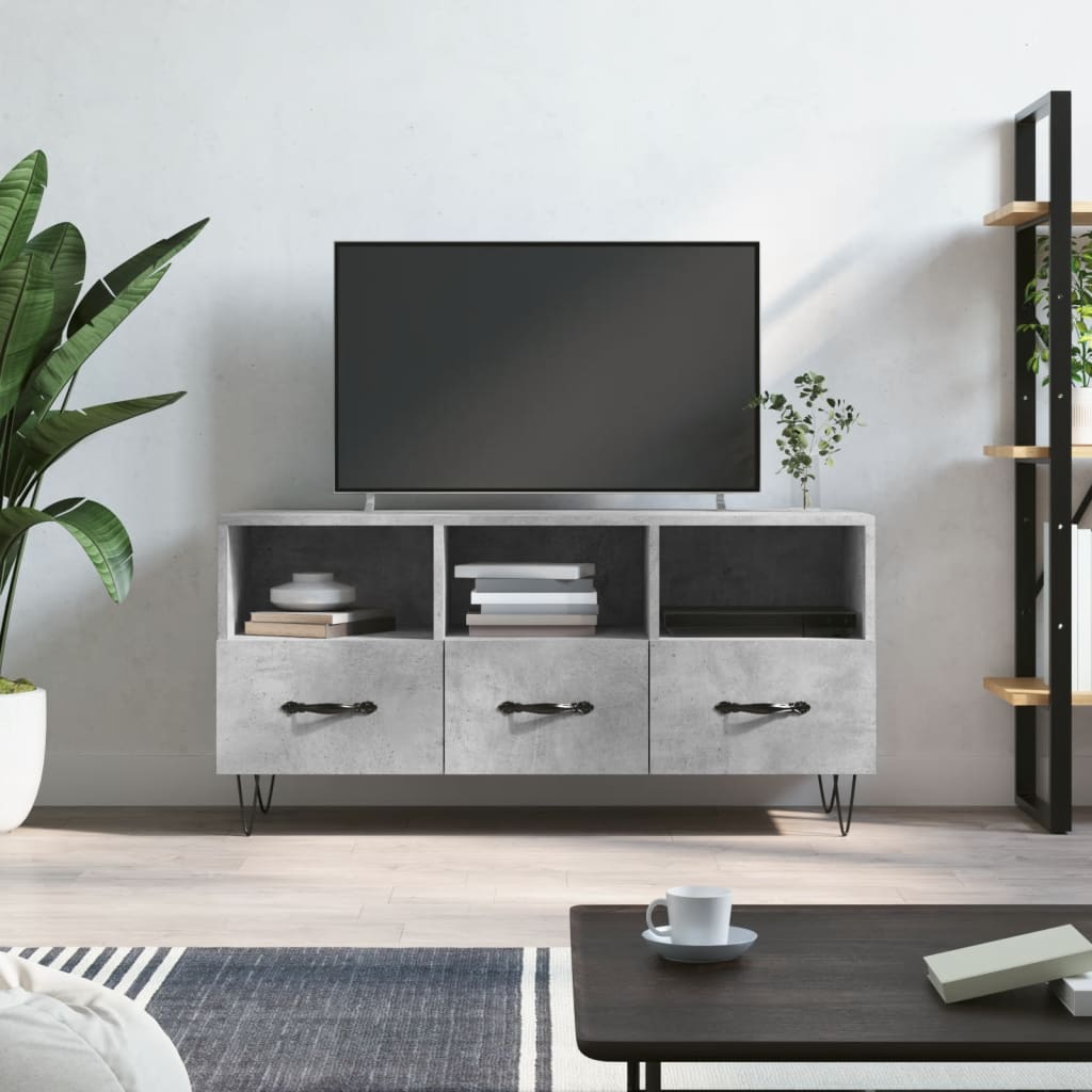 vidaXL Tv-meubel 102x36x50 cm bewerkt hout zwart