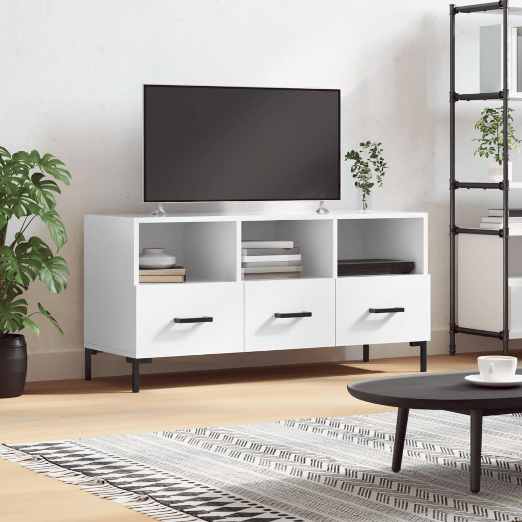 vidaXL Tv-meubel 102x36x50 cm bewerkt hout zwart
