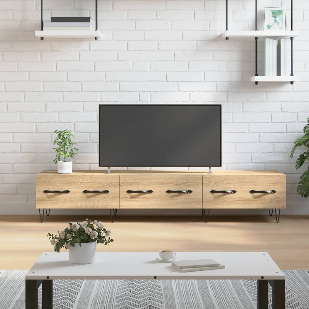 vidaXL Tv-meubel 150x36x30 cm bewerkt hout wit
