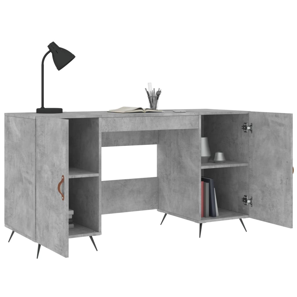 vidaXL Bureau 140x50x75 cm bewerkt hout wit