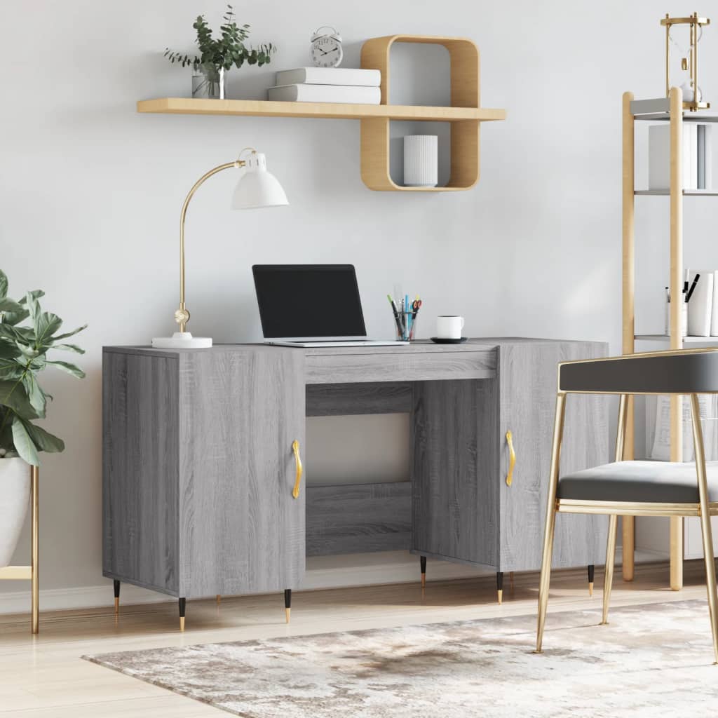 vidaXL Desk 140x50x75 cm engineered wood white