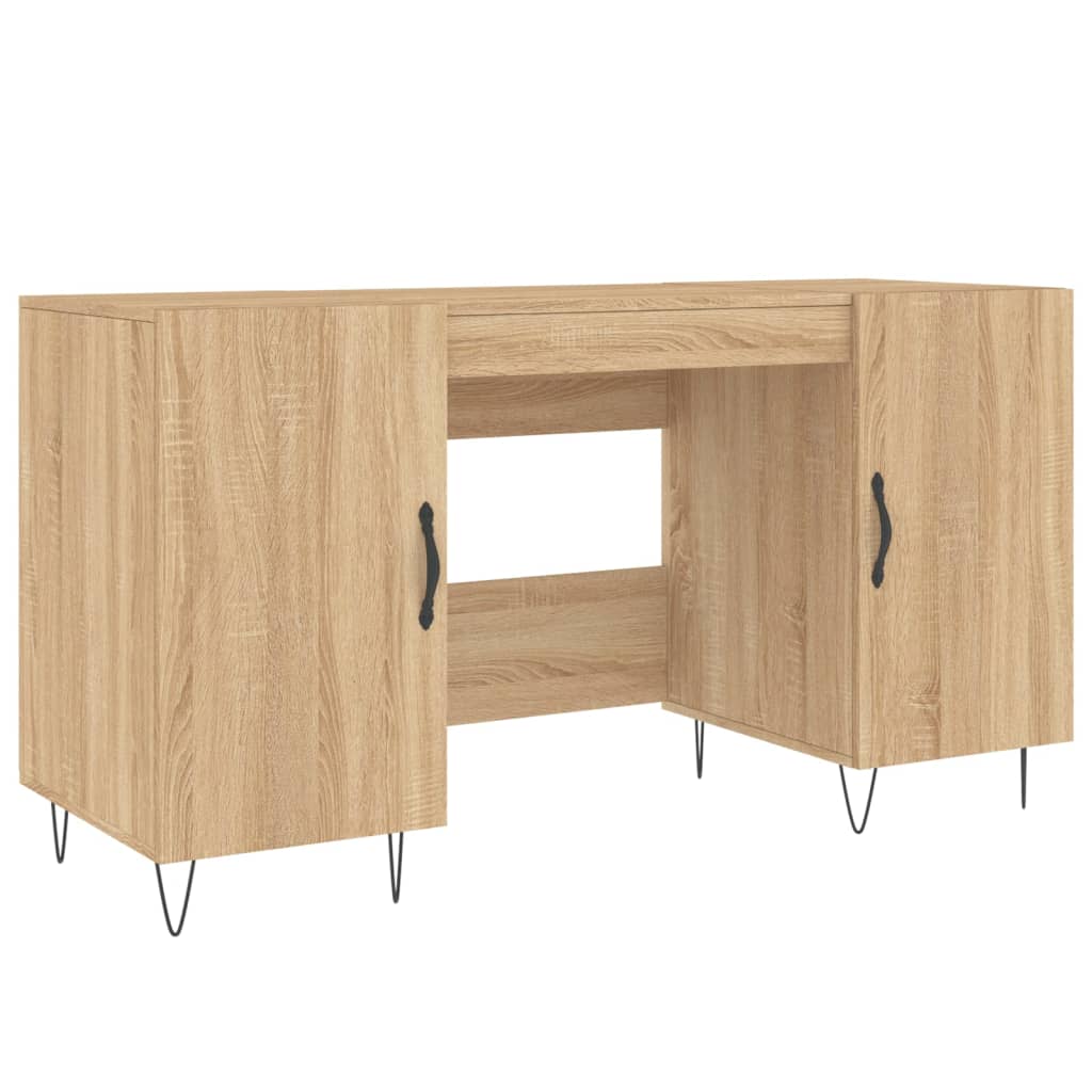 vidaXL Bureau 140x50x75 cm bewerkt hout wit