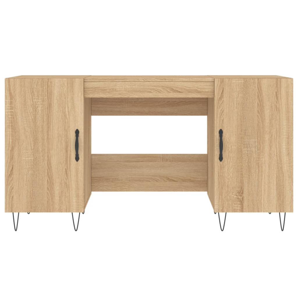 vidaXL Bureau 140x50x75 cm bewerkt hout wit