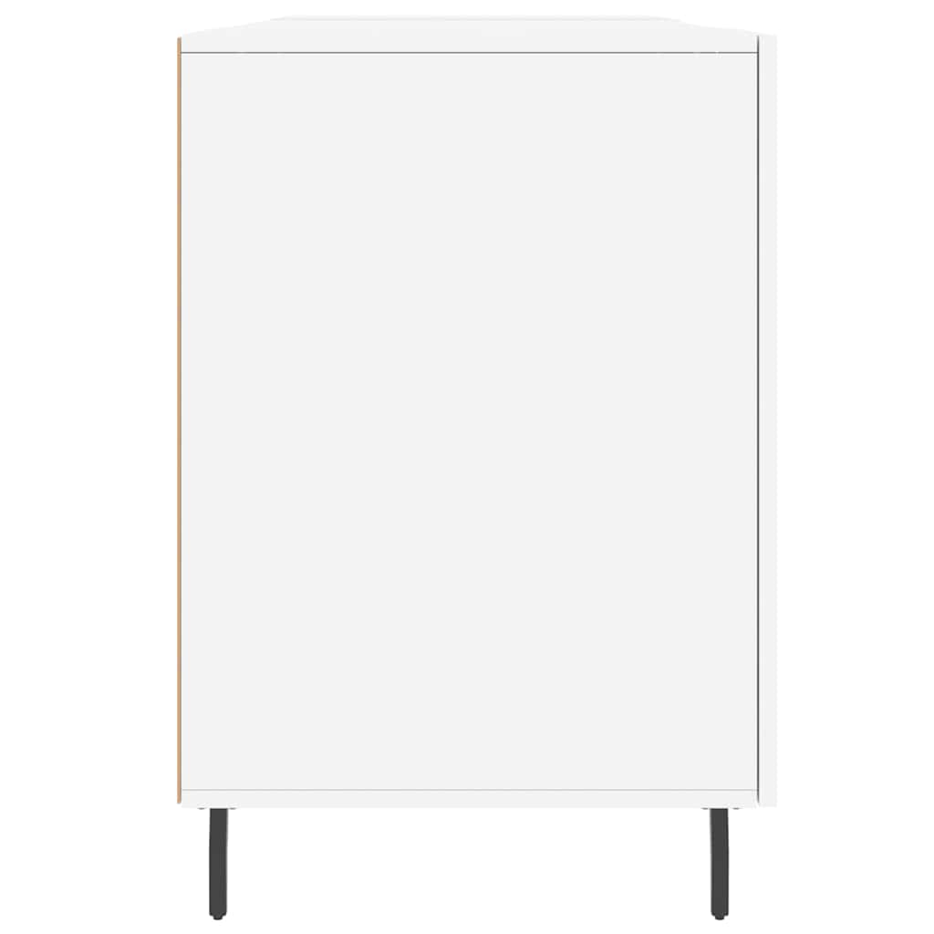 vidaXL Bureau 140x50x75 cm bewerkt hout wit