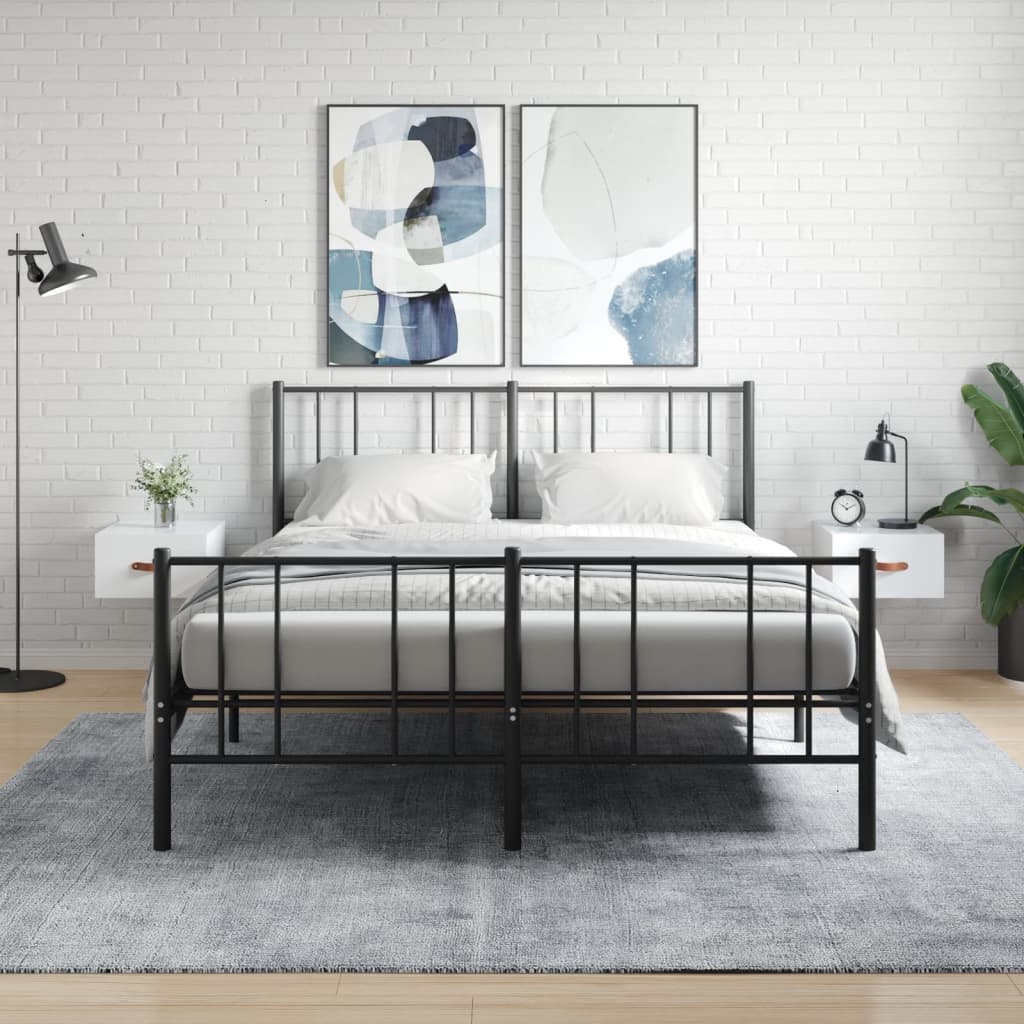 vidaXL Nachtkastje wandgemonteerd 35x35x20 cm wit