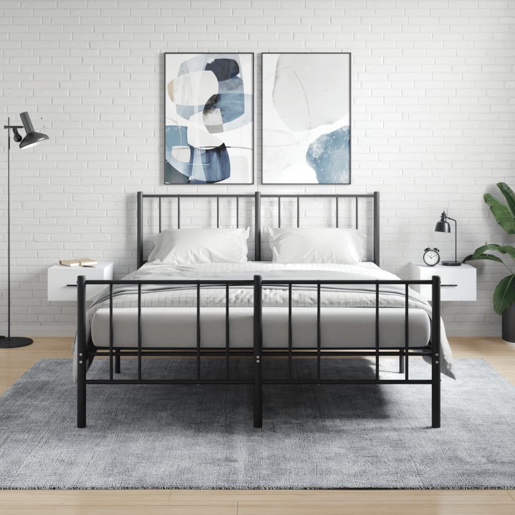 vidaXL Wall-Mounted Nightstand 35x35x20 cm White