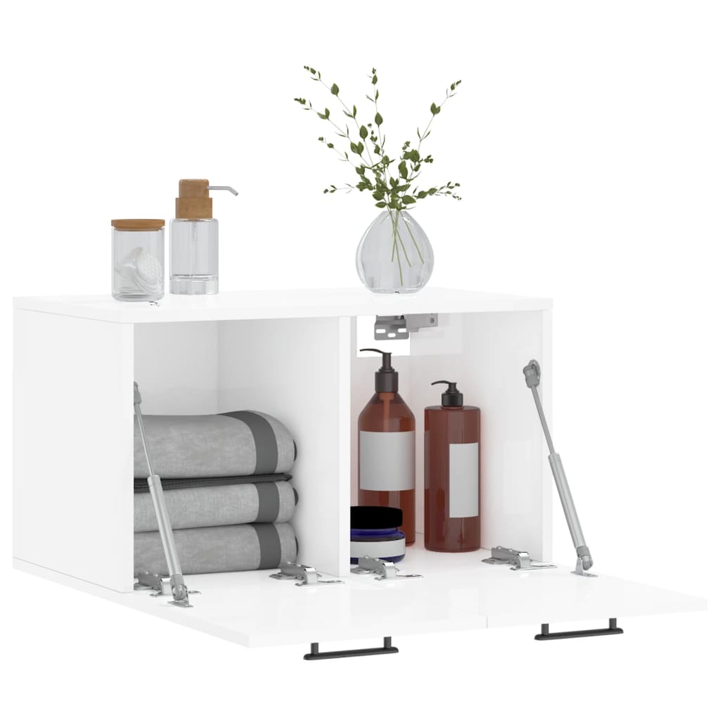 vidaXL Wall Cabinet 60x36.5x35 cm engineered wood white