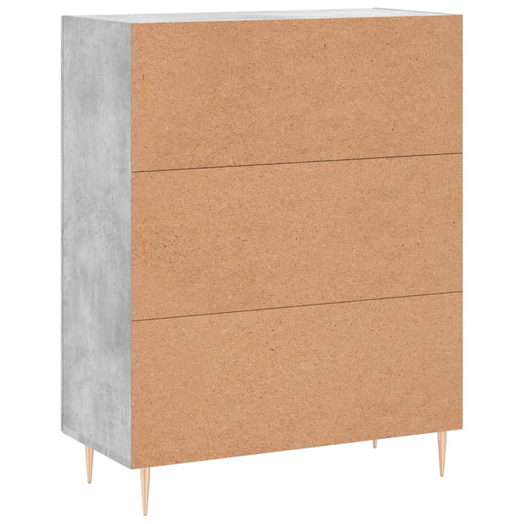 vidaXL Sideboard 69.5x34x90 cm engineered wood concrete grey