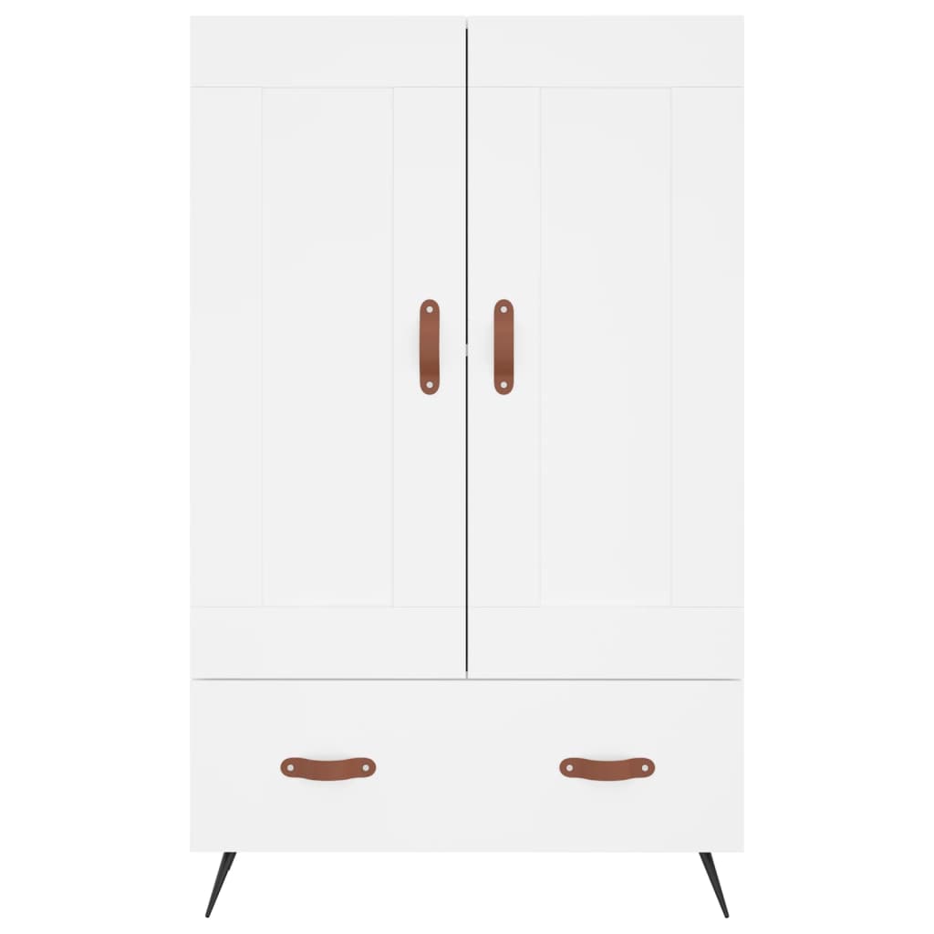 vidaXL Hoge kast 69,5x31x115 cm bewerkt hout wit