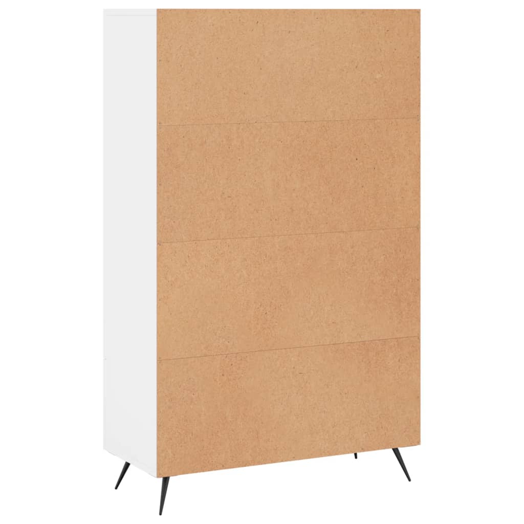 vidaXL Hoge kast 69,5x31x115 cm bewerkt hout wit
