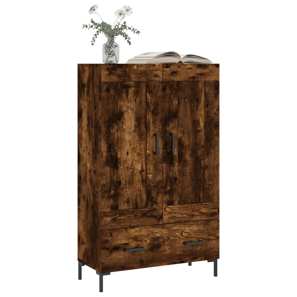 vidaXL Hoge kast 69,5x31x115 cm bewerkt hout wit