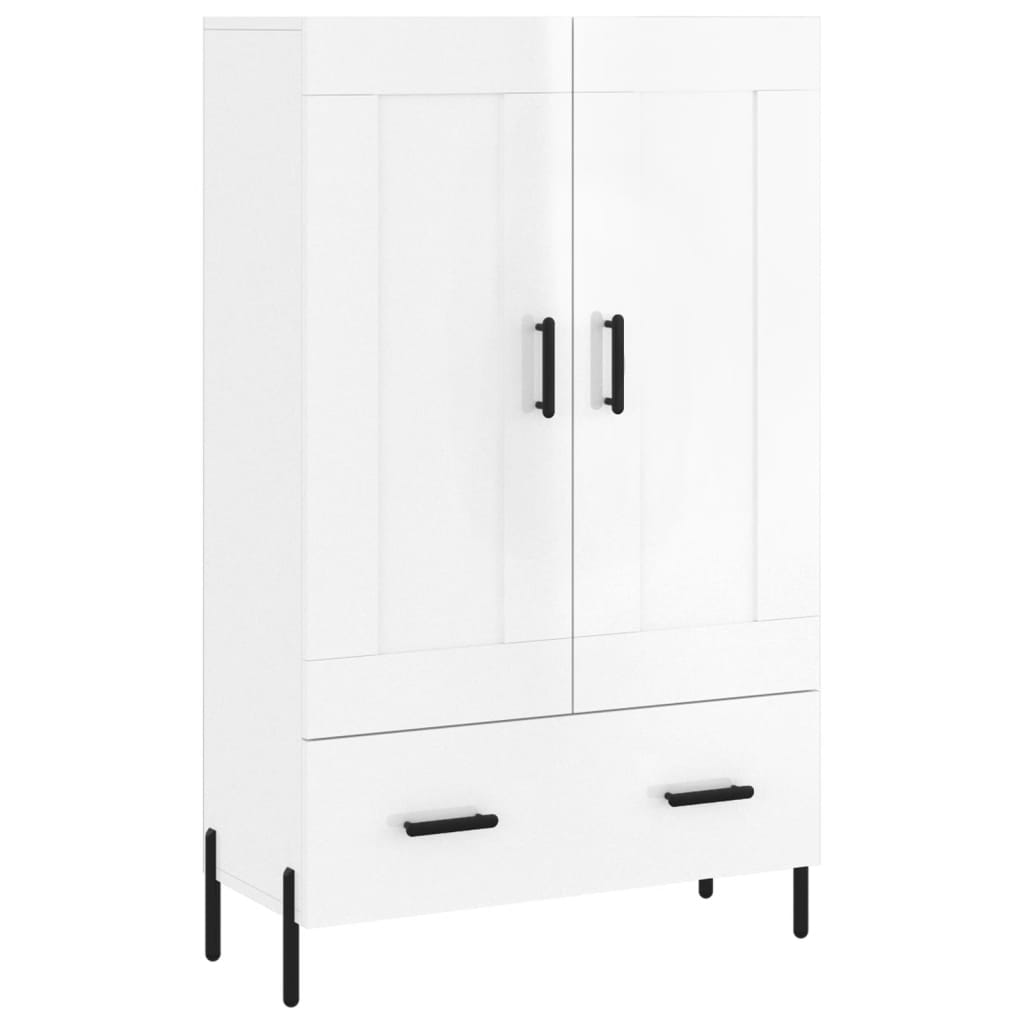vidaXL Hoge kast 69,5x31x115 cm bewerkt hout wit
