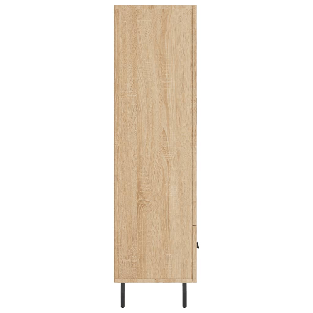 vidaXL Hoge kast 69,5x31x115 cm bewerkt hout wit