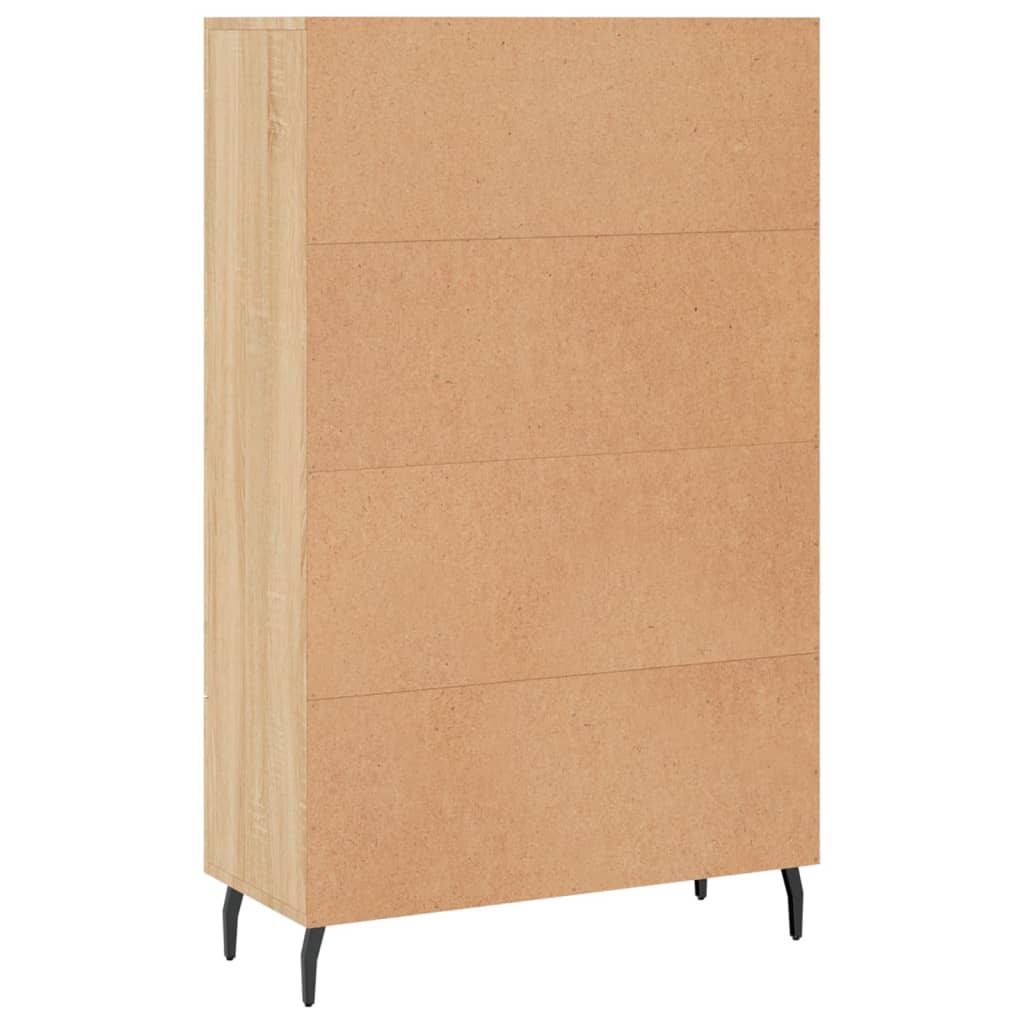 vidaXL Hoge kast 69,5x31x115 cm bewerkt hout wit