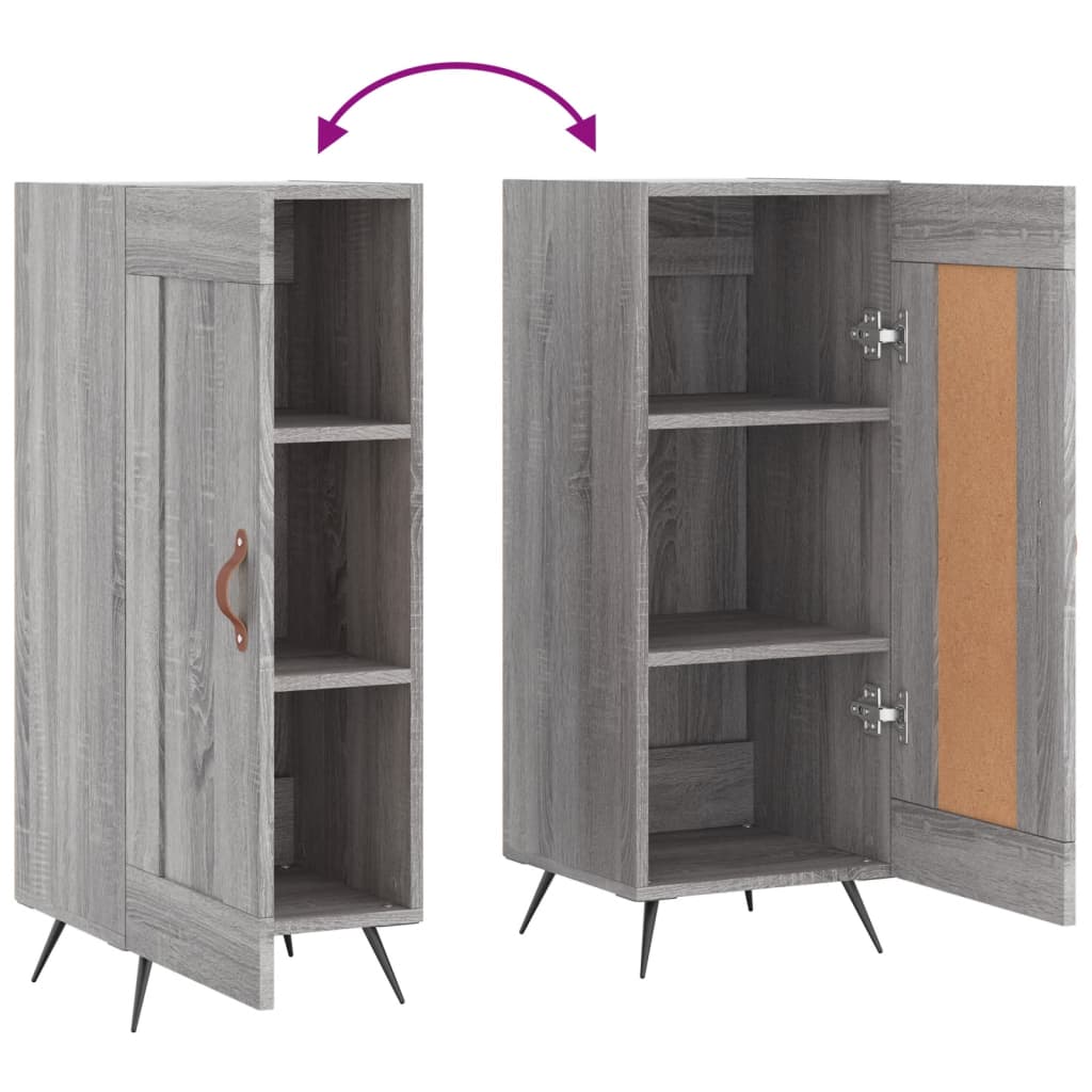 vidaXL Dressoir 34,5x34x90 cm bewerkt hout wit