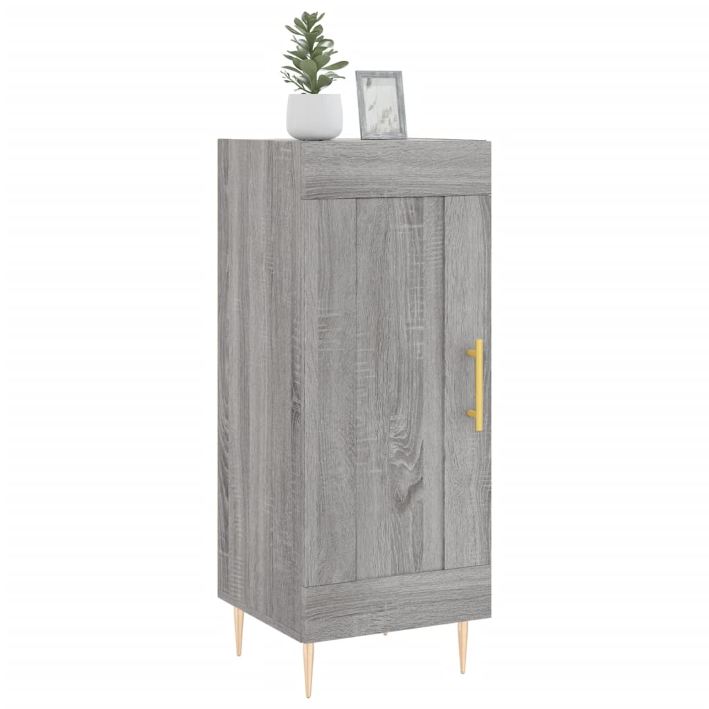 vidaXL Dressoir 34,5x34x90 cm bewerkt hout betongrijs