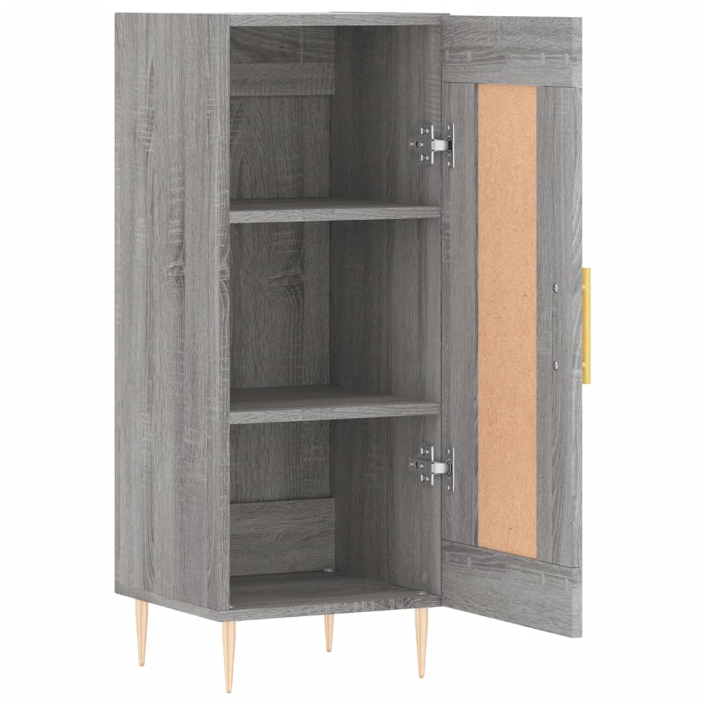 vidaXL Dressoir 34,5x34x90 cm bewerkt hout betongrijs