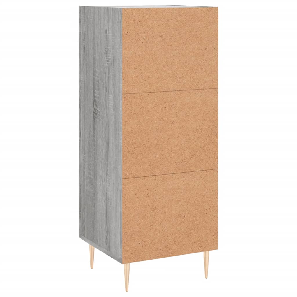 vidaXL Dressoir 34,5x34x90 cm bewerkt hout betongrijs