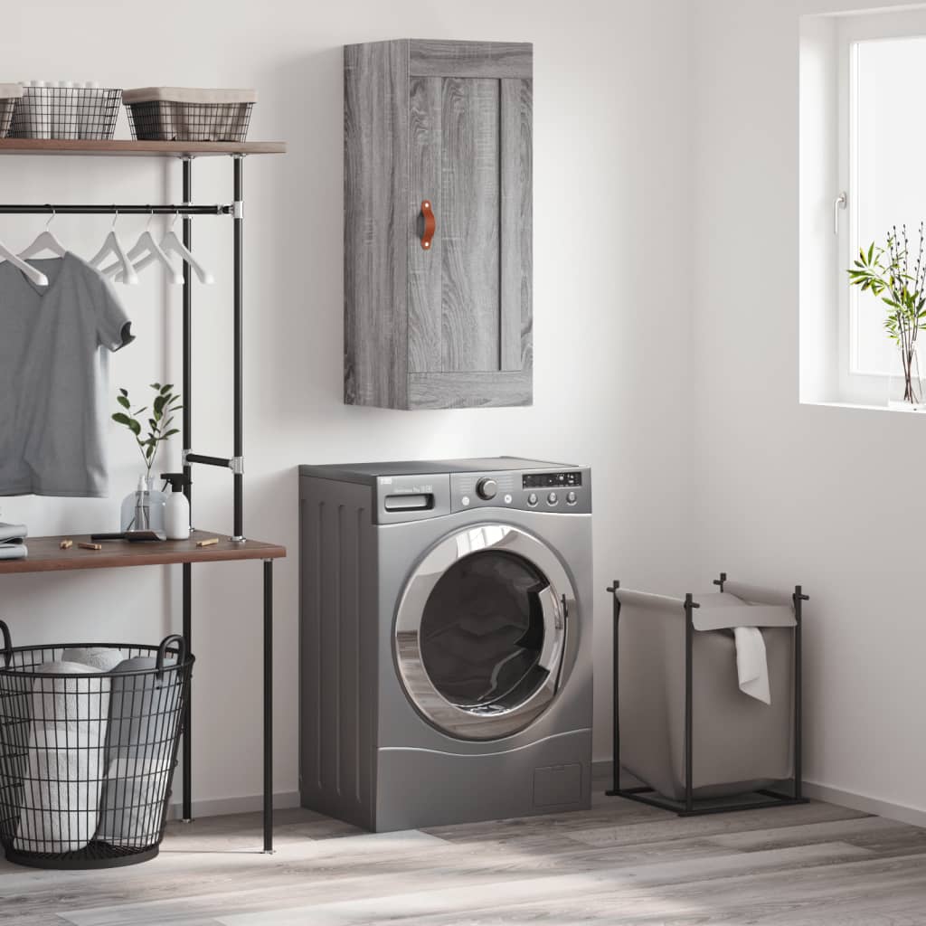vidaXL Wall Cabinet 34.5x34x90 cm Engineered Wood White