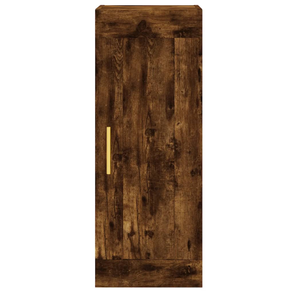 vidaXL Wandkast 34,5x34x90 cm bewerkt hout gerookt eikenkleurig