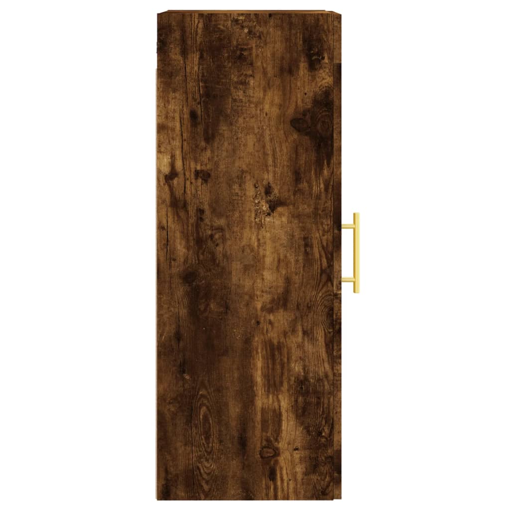 vidaXL Wandkast 34,5x34x90 cm bewerkt hout gerookt eikenkleurig