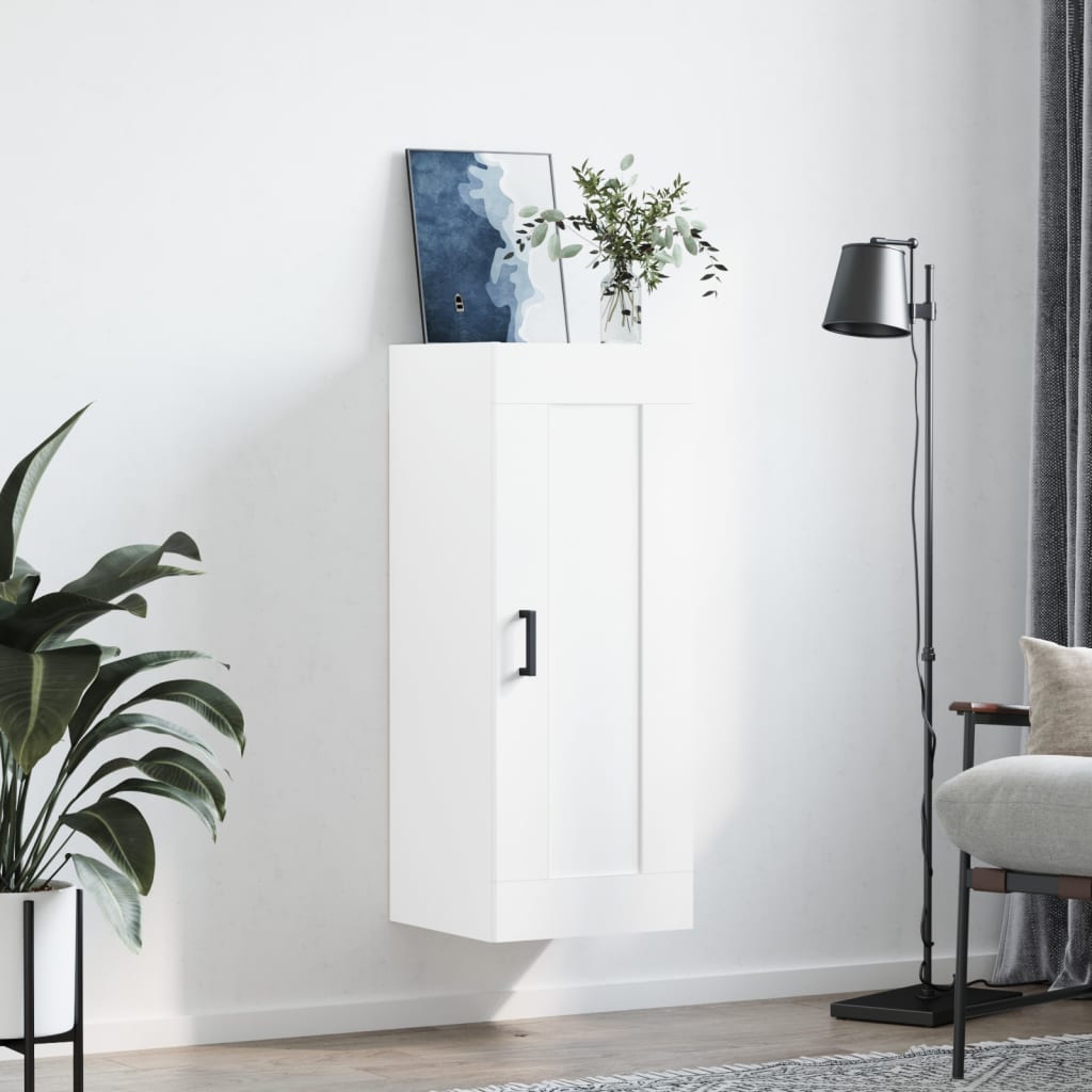 vidaXL Wall cabinet 34.5x34x90 cm engineered wood white
