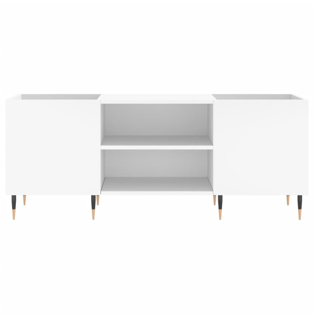 vidaXL Platenkast 121x38x48 cm bewerkt hout wit