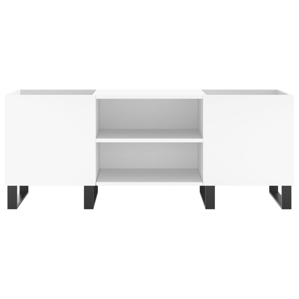 vidaXL Platenkast 121x38x48 cm bewerkt hout wit