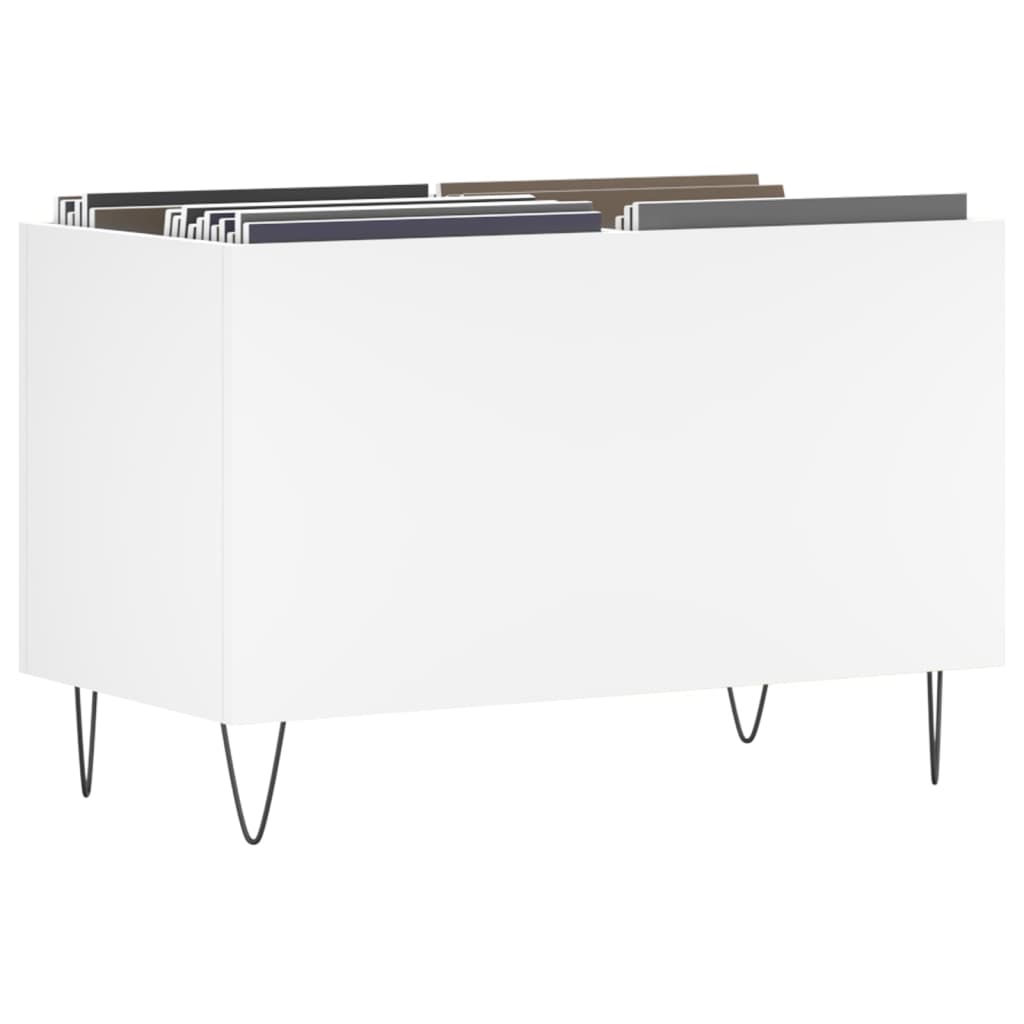 vidaXL Platenkast 74,5x38x48 cm bewerkt hout wit