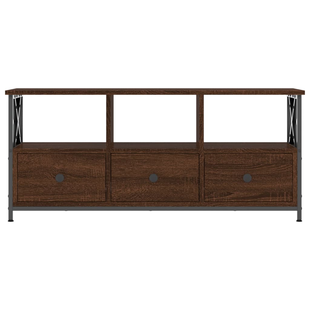 vidaXL TV cabinet 102x33x45 cm engineered wood and iron black