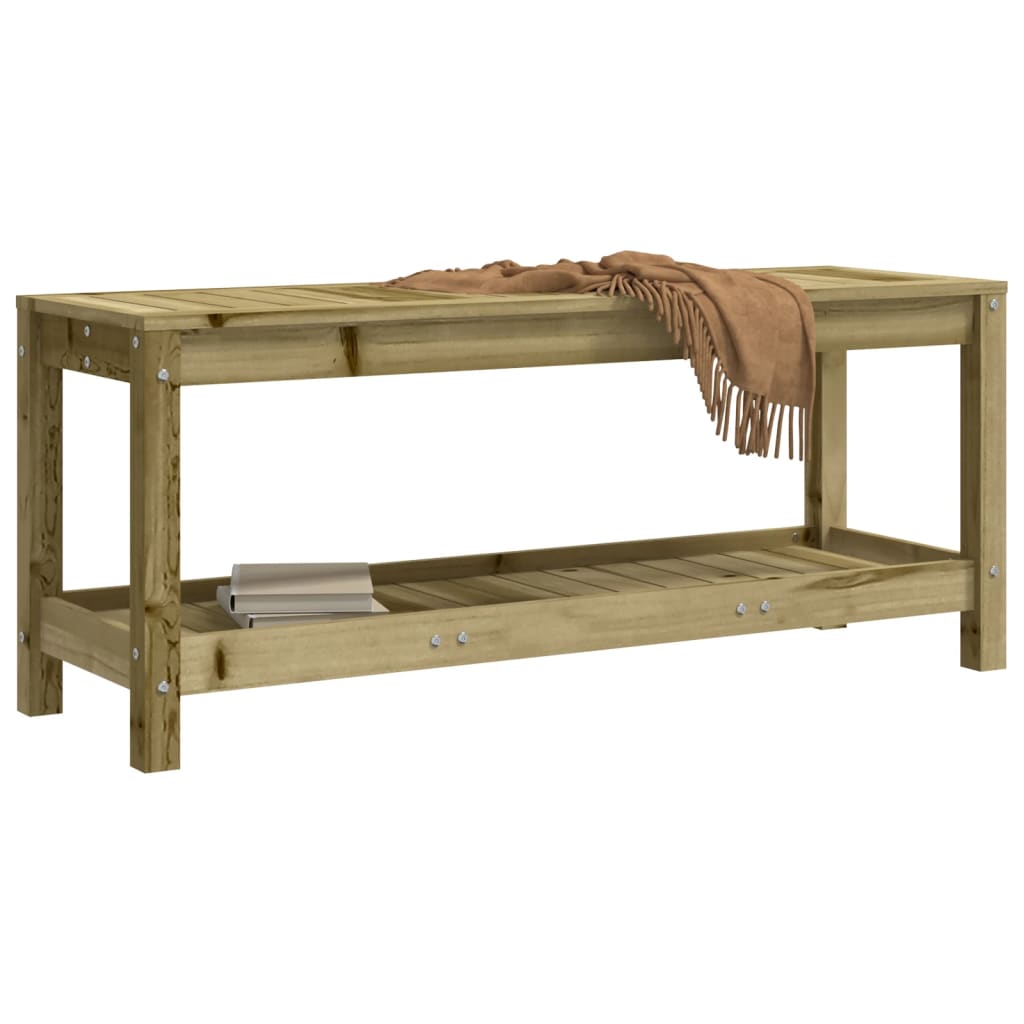vidaXL Tuinbank 82,5x35x45 cm massief grenenhout wit