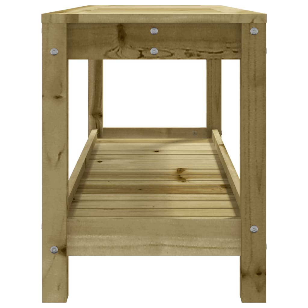 vidaXL Tuinbank 82,5x35x45 cm massief grenenhout wit