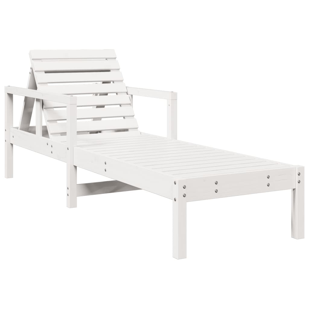 vidaXL Sun Lounger 199.5x62x55 cm Solid Pinewood