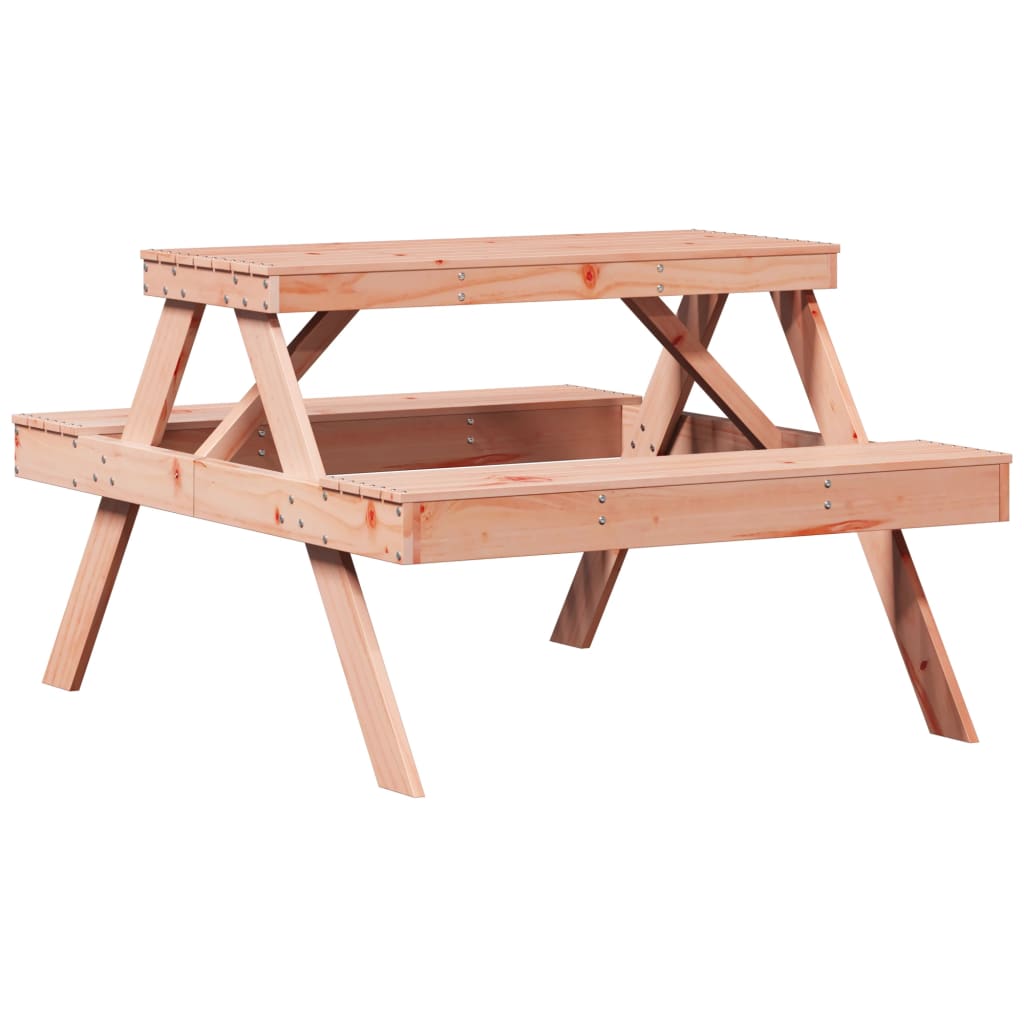 vidaXL Picknicktafel 105x134x75 cm massief grenenhout