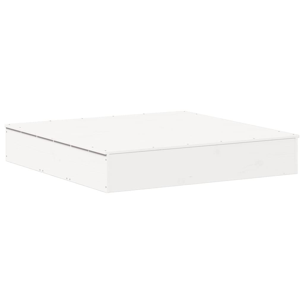 vidaXL Zandbak met deksel 111x111x19,5 cm massief grenenhout
