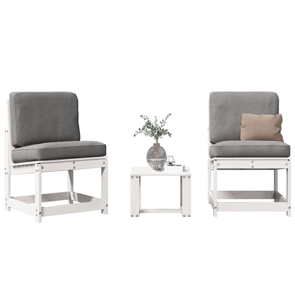 vidaXL 3-delige Loungeset massief grenenhout