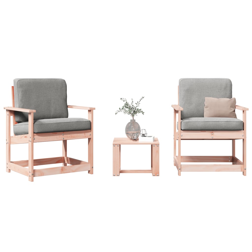 vidaXL 3-Piece Lounge Set Solid Pine Wood