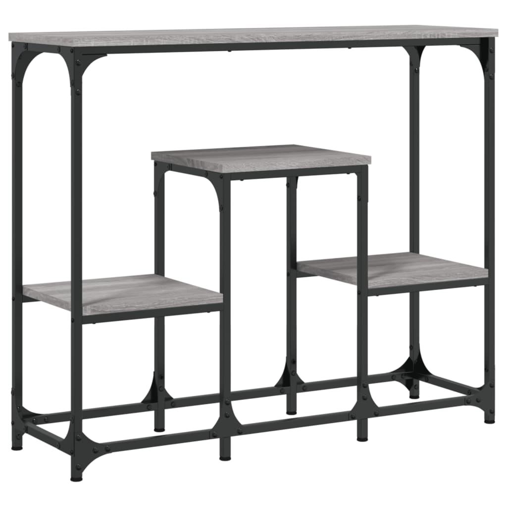 vidaXL Wandtafel 89,5x28x76 cm bewerkt hout zwart