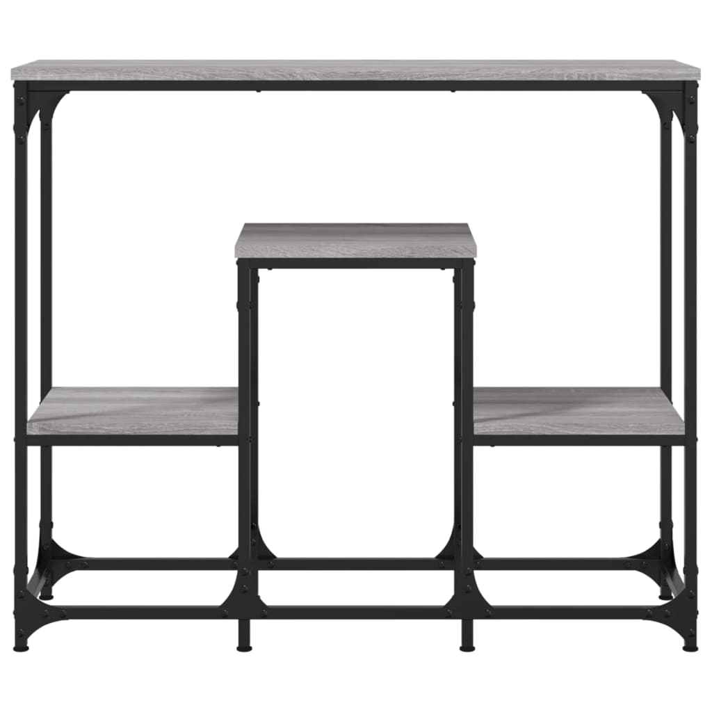 vidaXL Wandtafel 89,5x28x76 cm bewerkt hout zwart