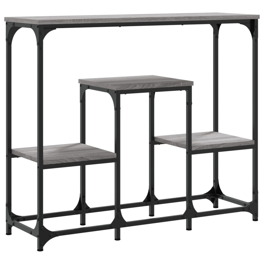 vidaXL Wandtafel 89,5x28x76 cm bewerkt hout zwart