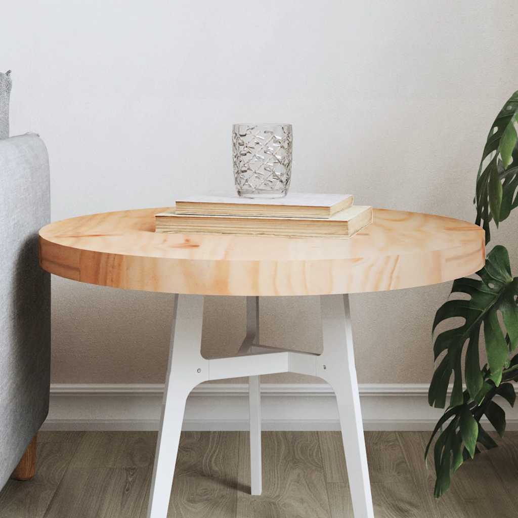vidaXL Tabletop round Ø30x3 cm solid pine wood
