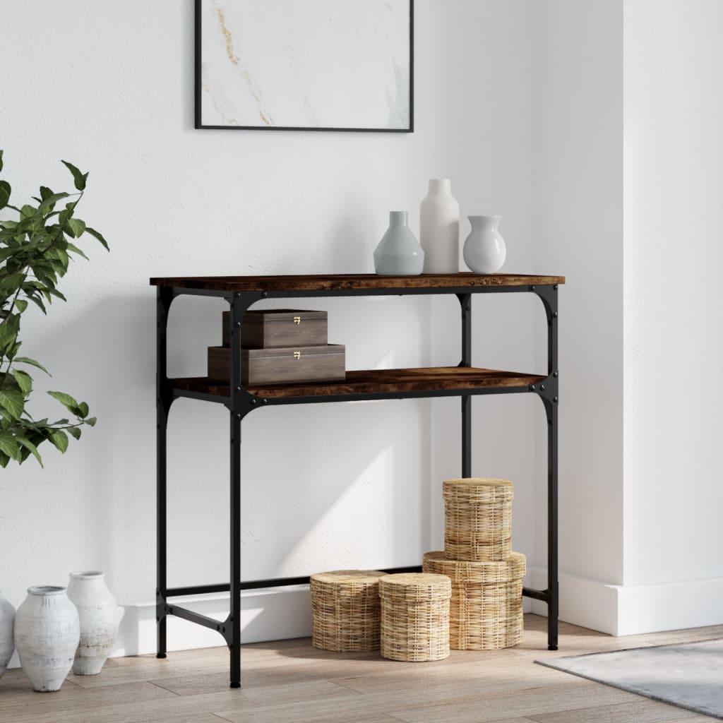 vidaXL Wandtafel 100x35,5x75 cm bewerkt hout zwart